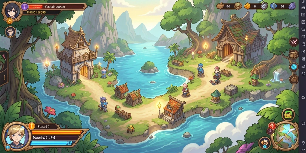 Pemandangan grafik yang memukau di level atas.