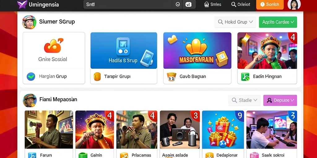 Tampilan menu permainan yang user-friendly.